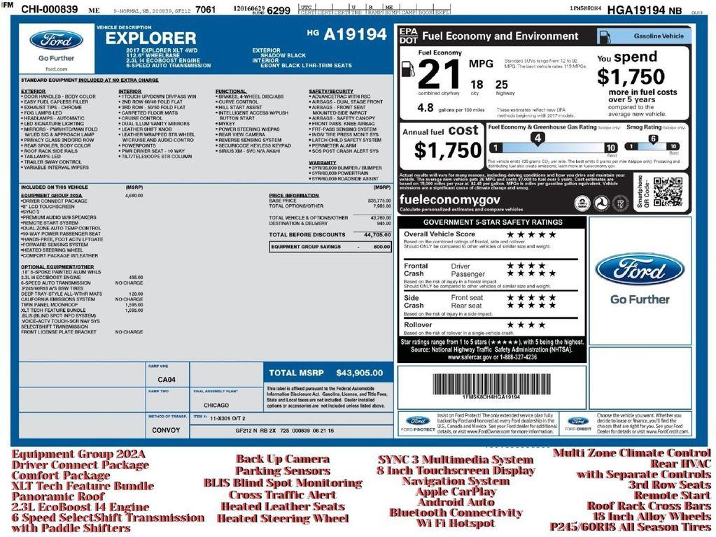 used 2017 Ford Explorer car, priced at $12,495