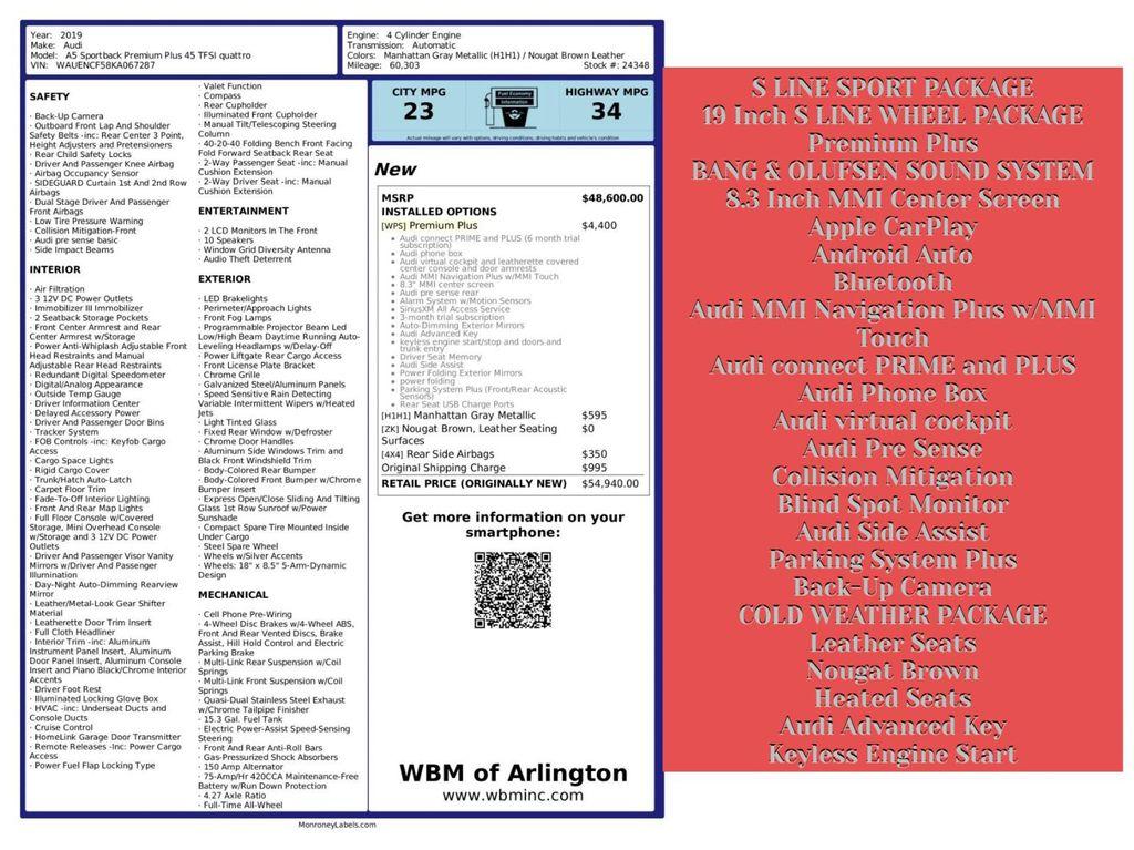 used 2019 Audi A5 car, priced at $21,995