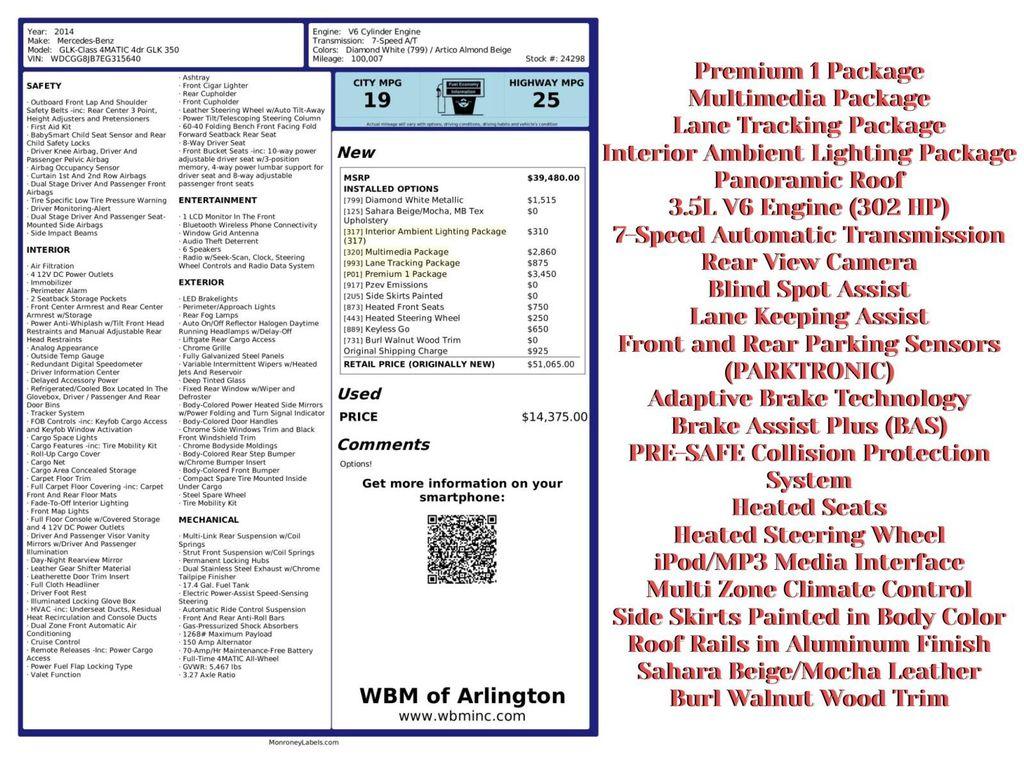 used 2014 Mercedes-Benz GLK-Class car, priced at $10,995