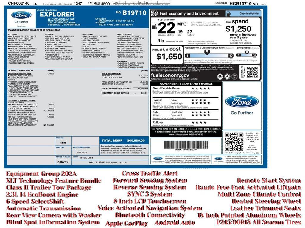 used 2017 Ford Explorer car, priced at $13,495