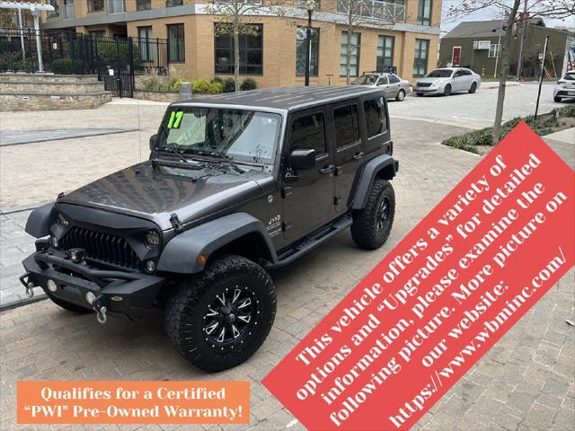 used 2017 Jeep Wrangler Unlimited car, priced at $22,195