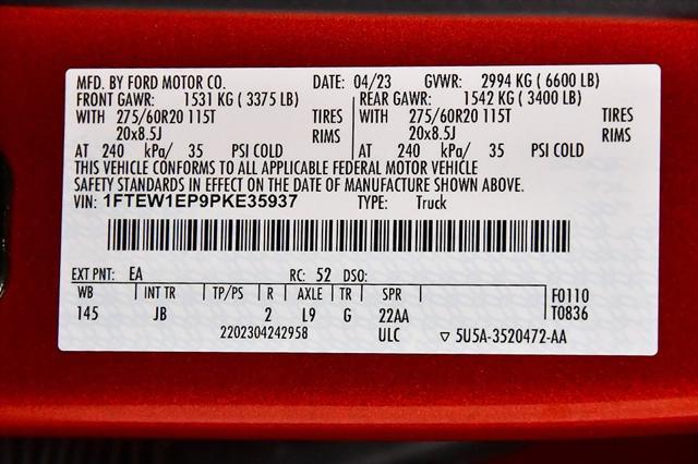 used 2023 Ford F-150 car, priced at $38,999