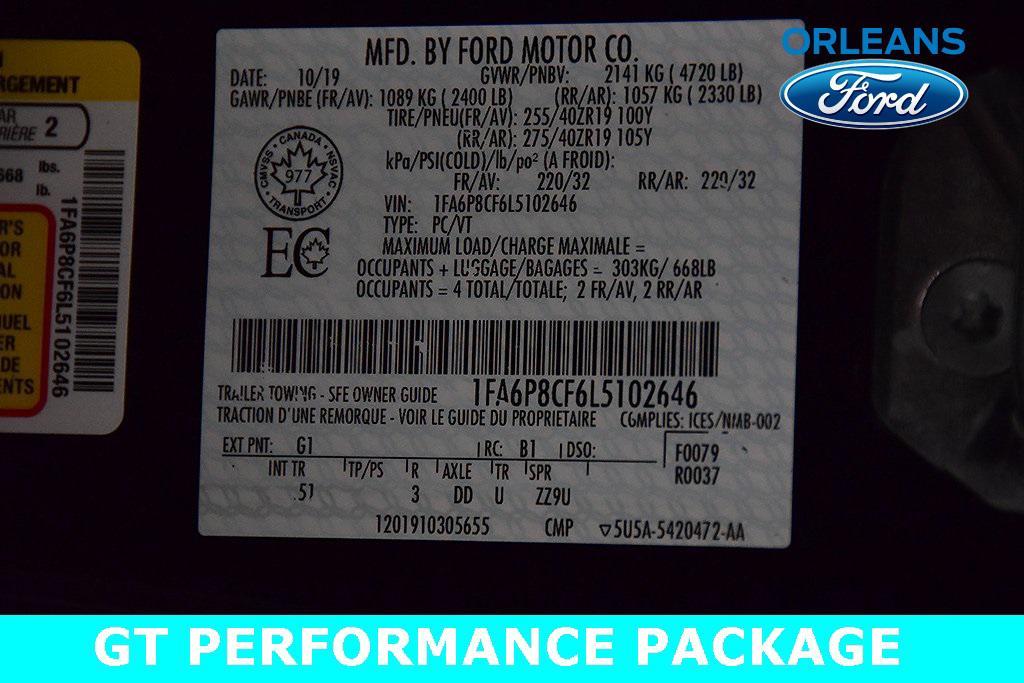 used 2020 Ford Mustang car, priced at $36,500