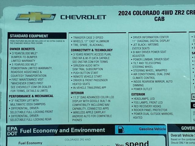 new 2024 Chevrolet Colorado car, priced at $47,945