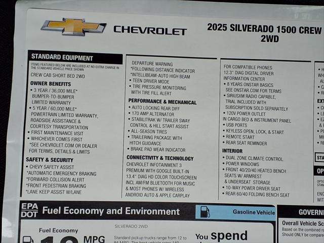 new 2025 Chevrolet Silverado 1500 car, priced at $49,567