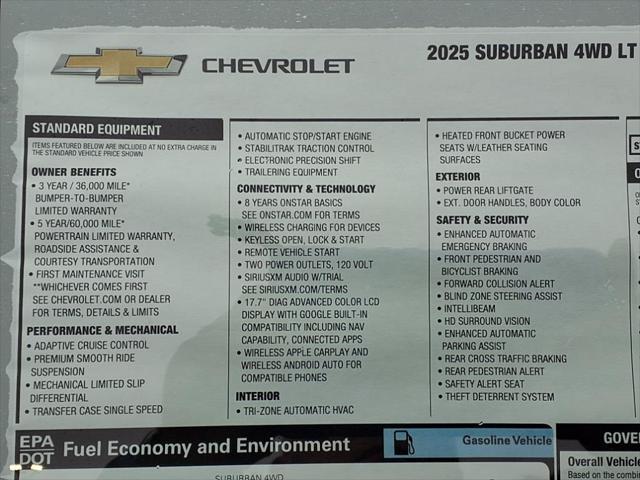 new 2025 Chevrolet Suburban car, priced at $70,831