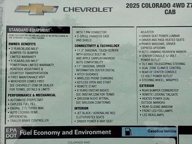 new 2025 Chevrolet Colorado car, priced at $47,645