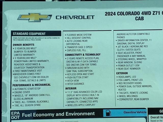 new 2024 Chevrolet Colorado car, priced at $42,549