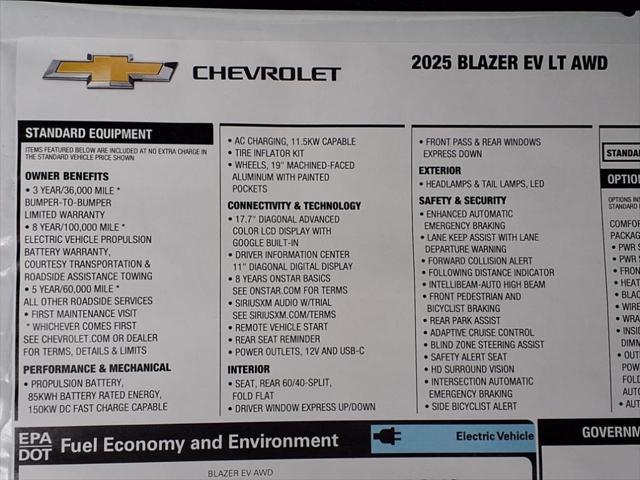 new 2025 Chevrolet Blazer EV car, priced at $53,280