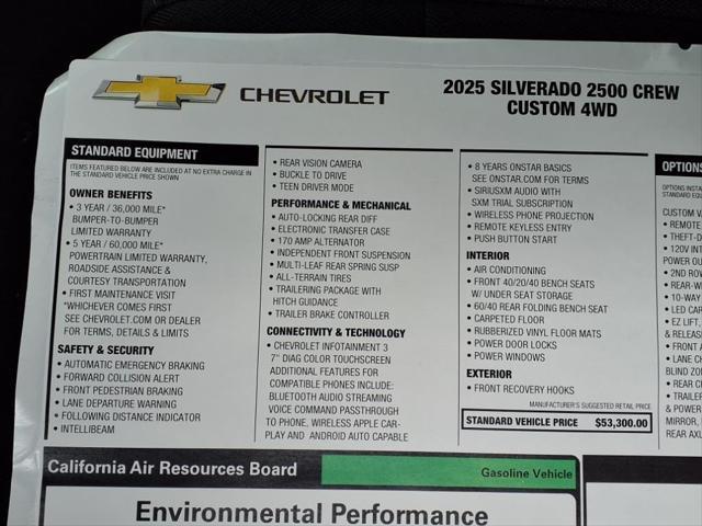 new 2025 Chevrolet Silverado 2500 car, priced at $54,488