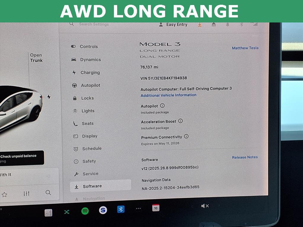 used 2019 Tesla Model 3 car, priced at $20,495