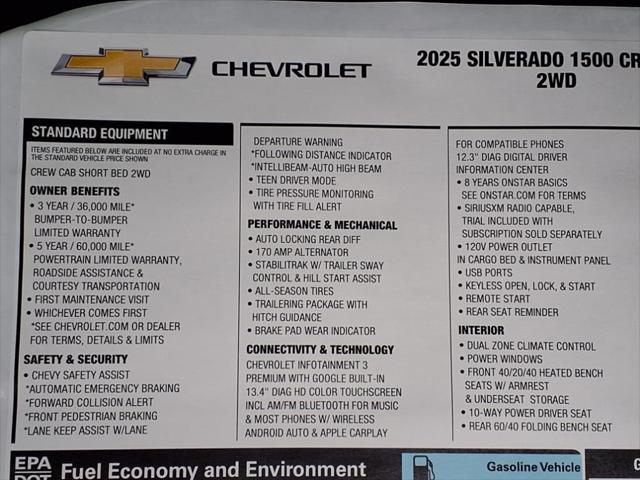 new 2025 Chevrolet Silverado 1500 car, priced at $49,567