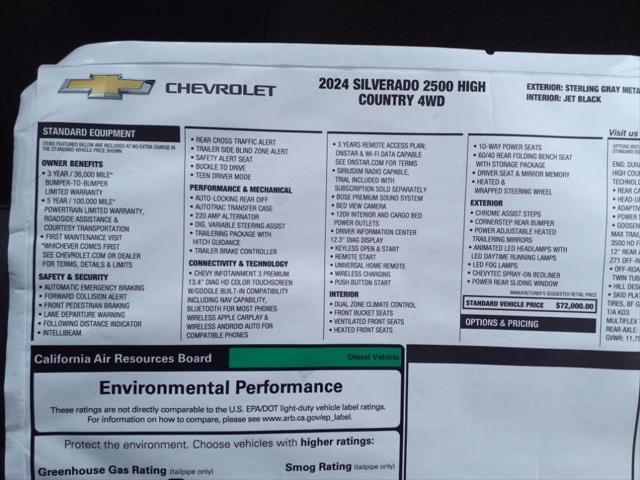 new 2024 Chevrolet Silverado 2500 car, priced at $79,375