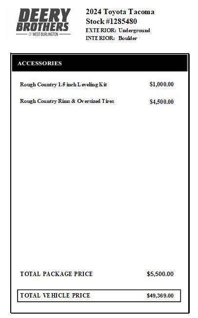 new 2024 Toyota Tacoma car, priced at $46,999