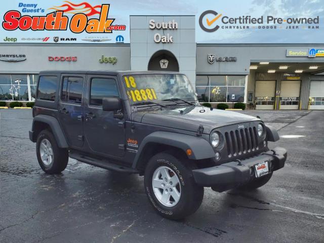 used 2018 Jeep Wrangler JK Unlimited car, priced at $18,881