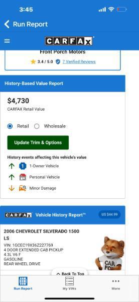 used 2006 Chevrolet Silverado 1500 car, priced at $1,850