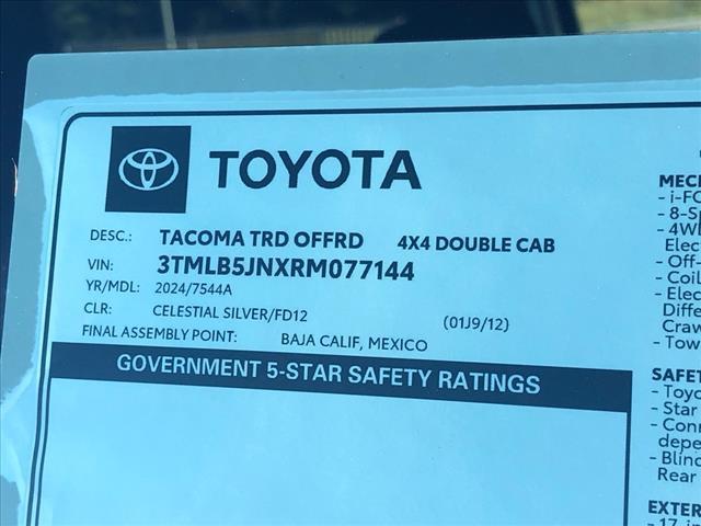 new 2024 Toyota Tacoma car, priced at $46,130