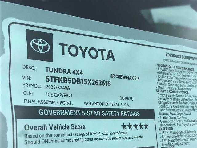 new 2025 Toyota Tundra car, priced at $48,913