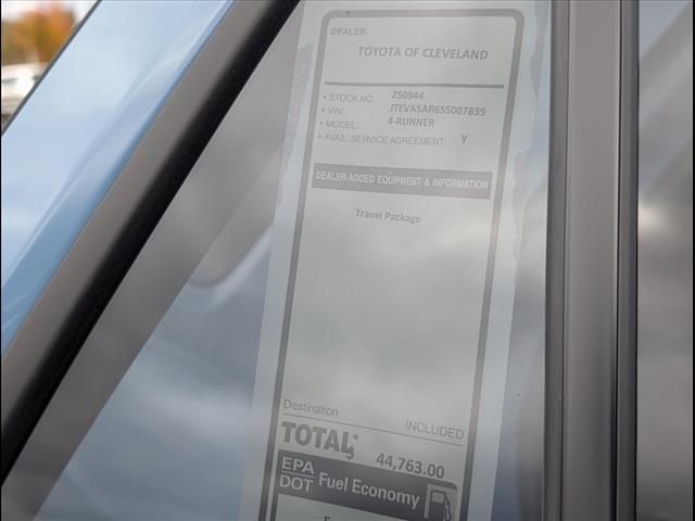 new 2025 Toyota 4Runner car, priced at $44,763