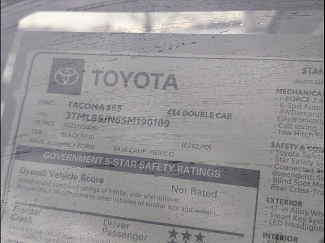 new 2025 Toyota Tacoma car, priced at $43,655