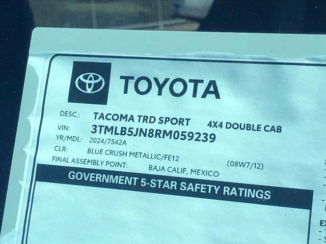 new 2024 Toyota Tacoma car, priced at $50,365