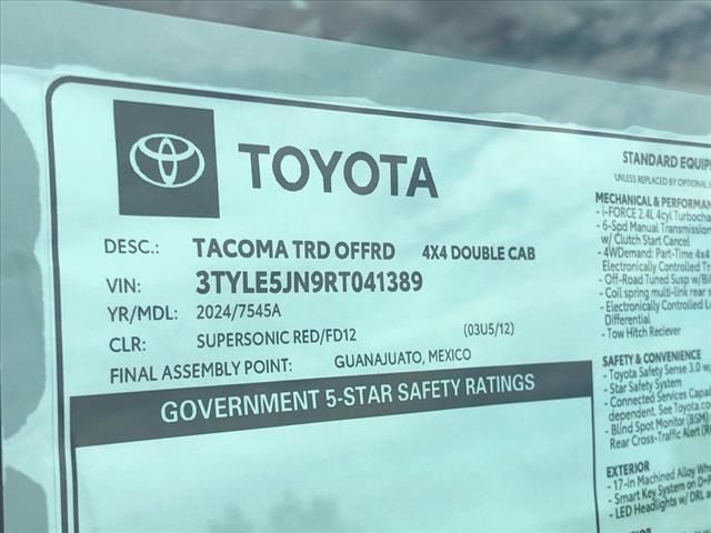 new 2024 Toyota Tacoma car, priced at $52,049