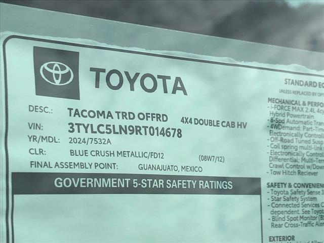 new 2024 Toyota Tacoma car, priced at $58,007