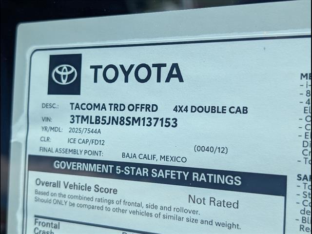 new 2025 Toyota Tacoma car, priced at $55,088