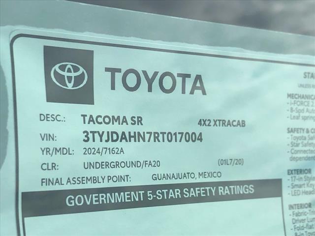 new 2024 Toyota Tacoma car, priced at $36,345