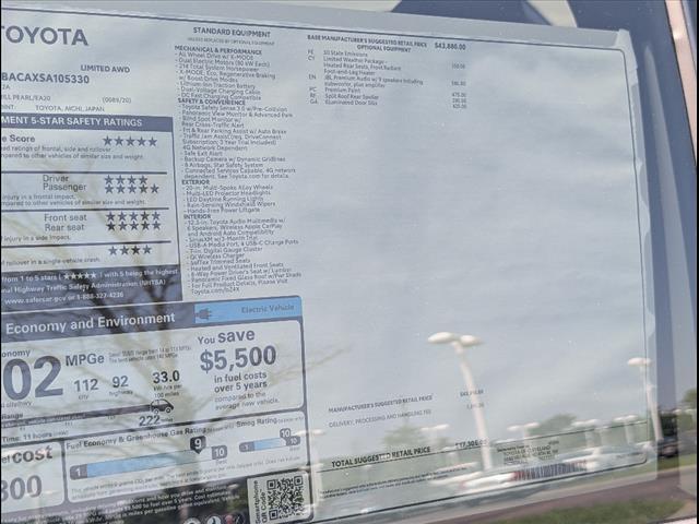 new 2025 Toyota bZ4X car, priced at $47,305