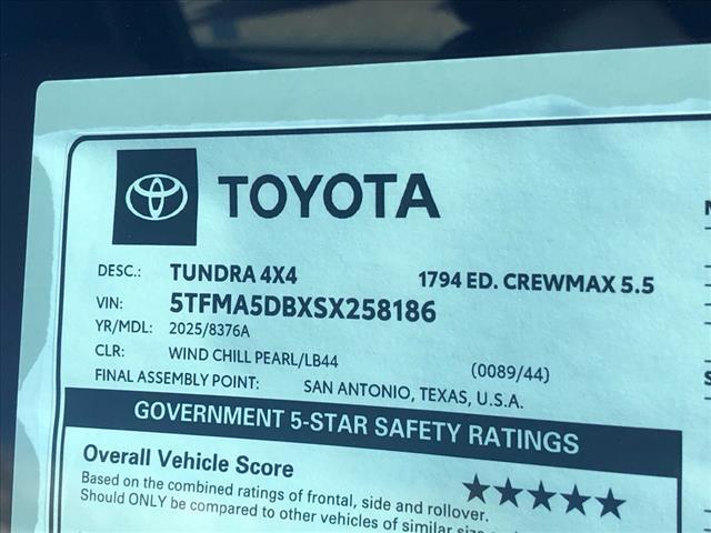 new 2025 Toyota Tundra car, priced at $73,877