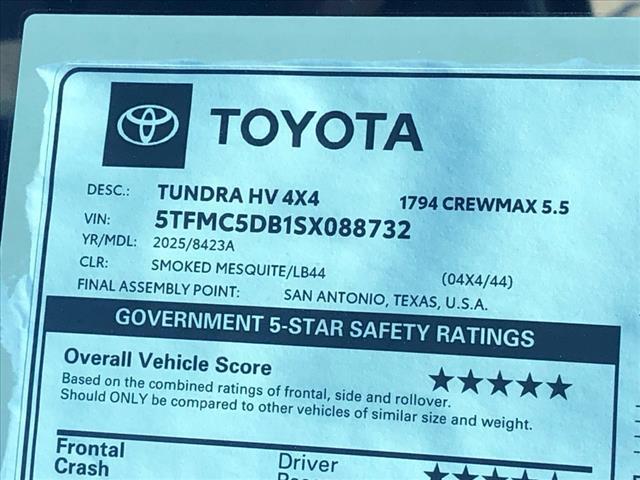 new 2025 Toyota Tundra car, priced at $75,939