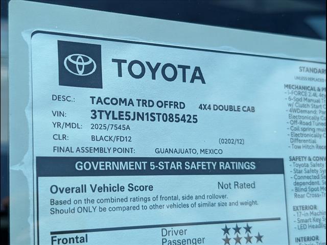 new 2025 Toyota Tacoma car, priced at $49,569