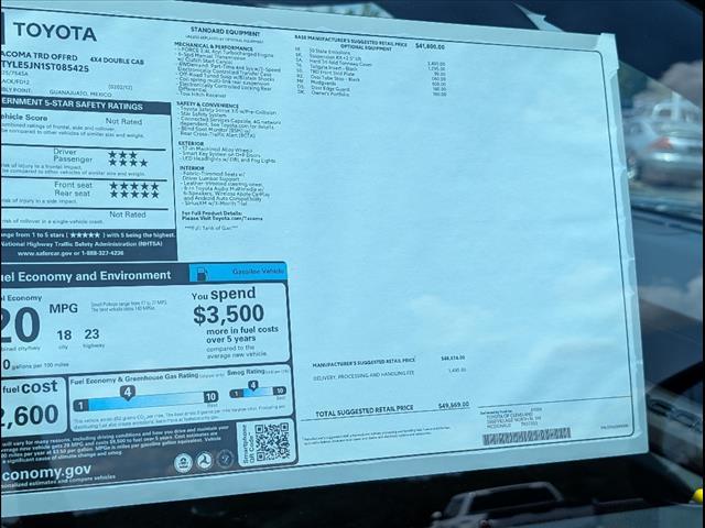 new 2025 Toyota Tacoma car, priced at $49,569