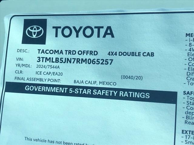 new 2024 Toyota Tacoma car, priced at $55,645