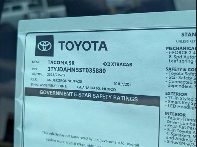 new 2025 Toyota Tacoma car, priced at $34,359