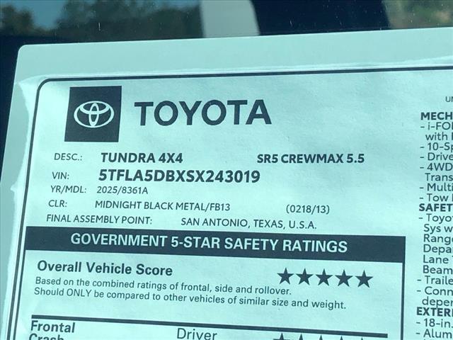 new 2025 Toyota Tundra car, priced at $56,429