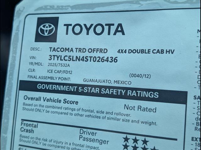 new 2025 Toyota Tacoma car, priced at $57,842