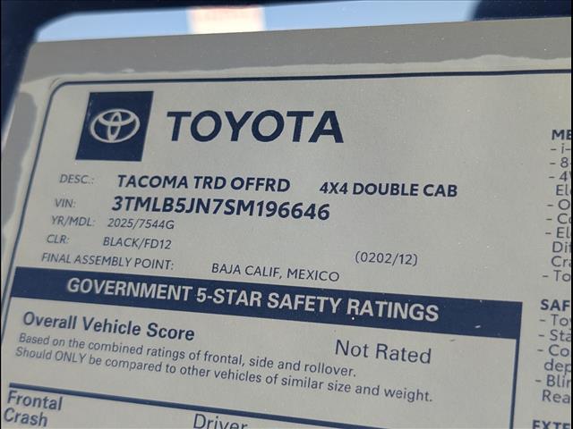 new 2025 Toyota Tacoma car, priced at $48,330
