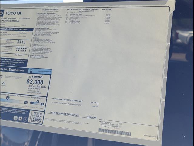 new 2025 Toyota Tacoma car, priced at $48,330