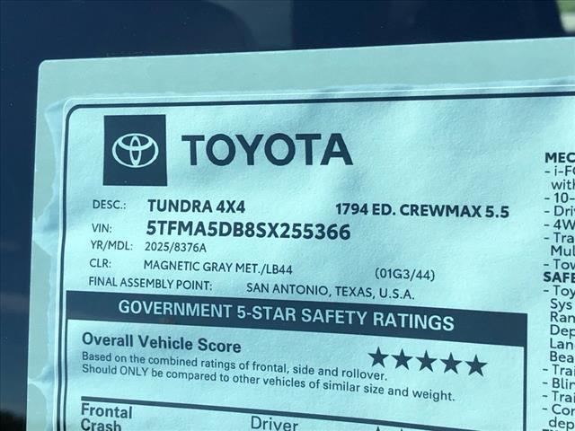 new 2025 Toyota Tundra car, priced at $73,299