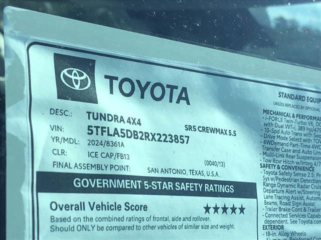 new 2024 Toyota Tundra car, priced at $53,816