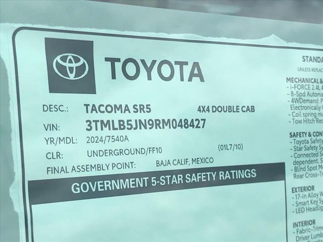 new 2024 Toyota Tacoma car, priced at $48,095