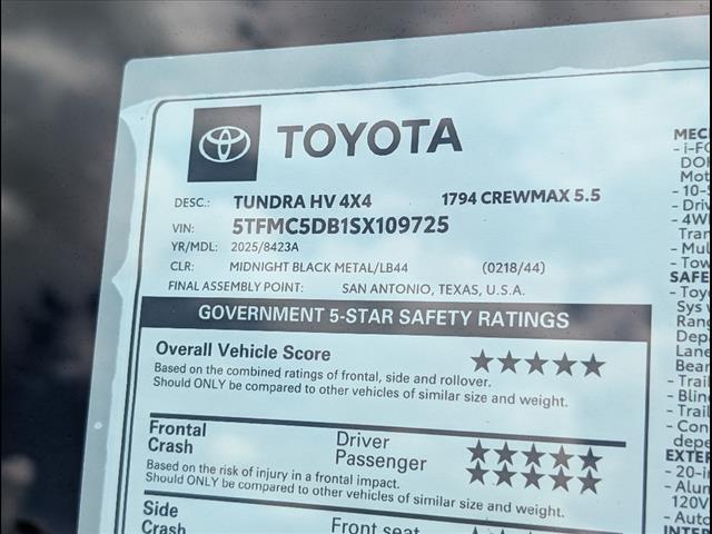 new 2025 Toyota Tundra Hybrid car, priced at $75,179