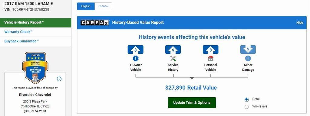 used 2017 Ram 1500 car, priced at $26,495