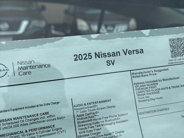 new 2025 Nissan Versa car, priced at $22,050