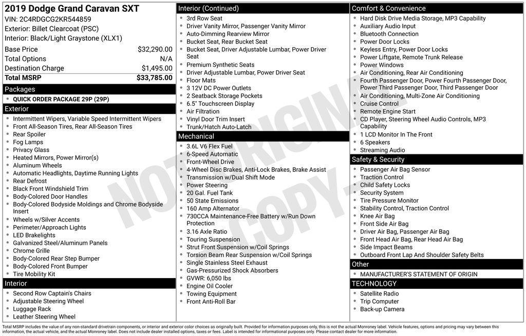 used 2019 Dodge Grand Caravan car, priced at $10,899