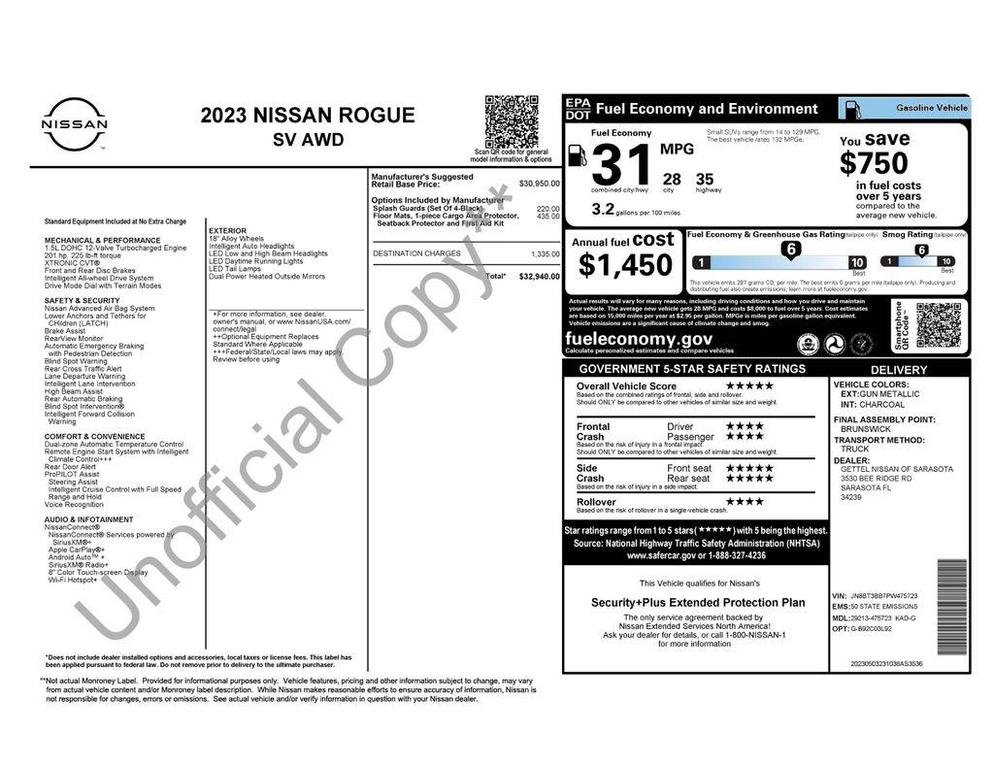 used 2023 Nissan Rogue car, priced at $24,985