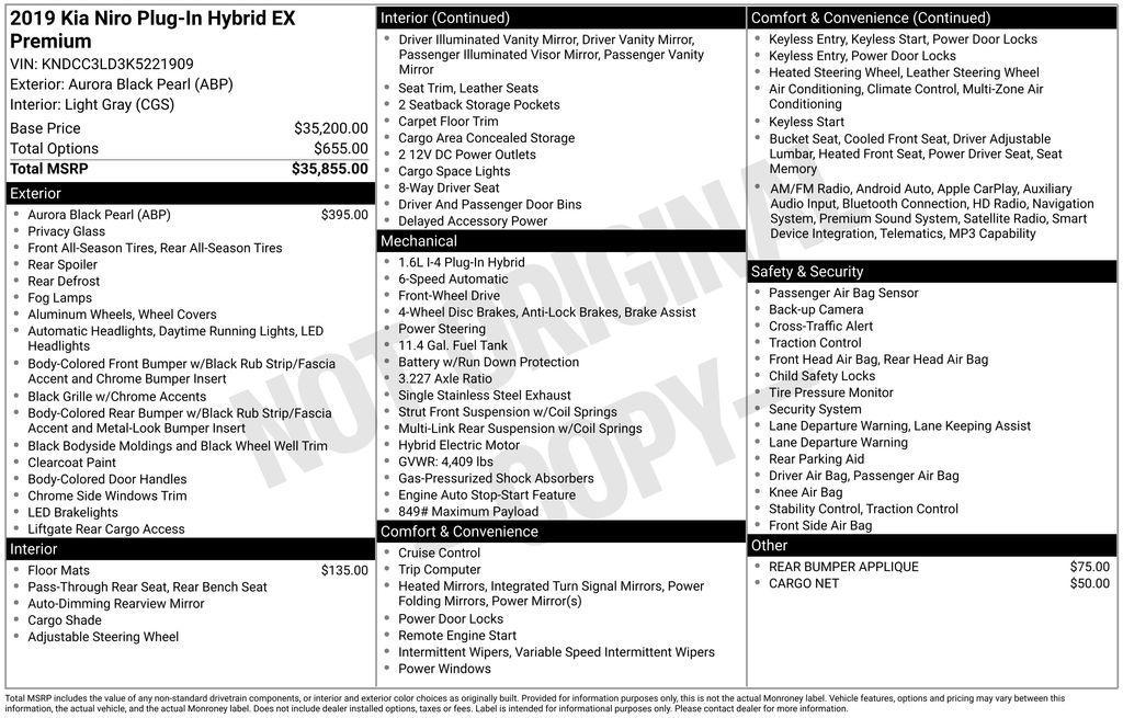 used 2019 Kia Niro car, priced at $20,994