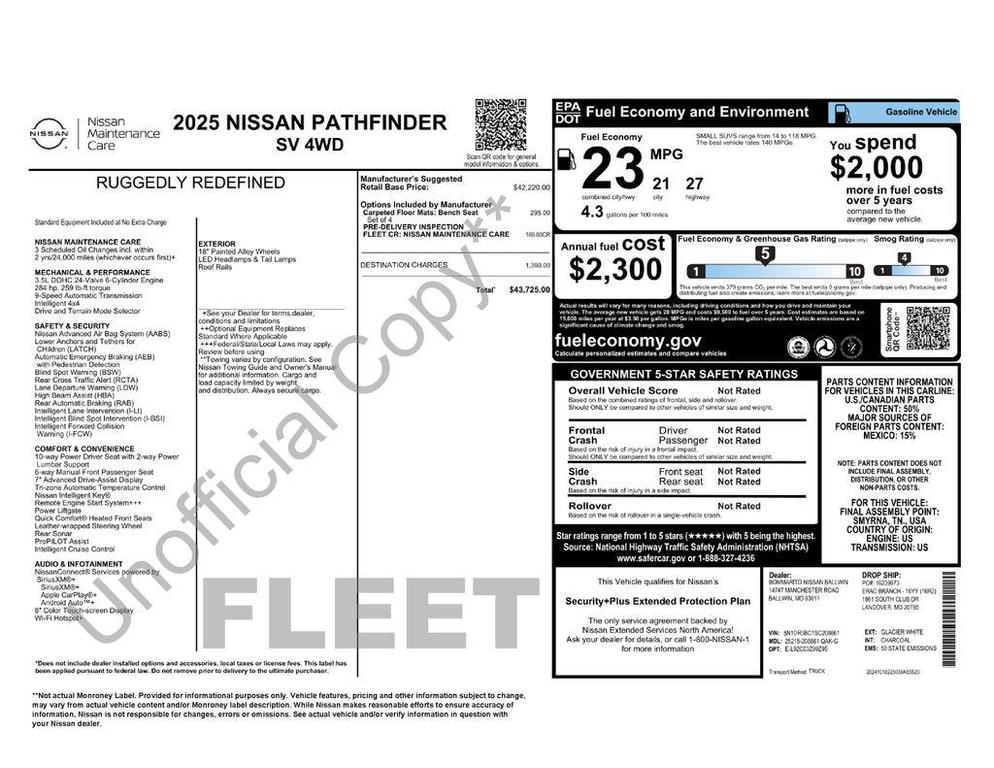 used 2025 Nissan Pathfinder car, priced at $34,689